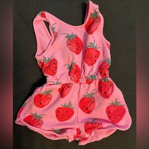 Zara Plush Strawberry Jumpsuit